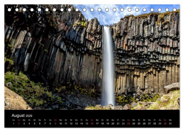 Produktbild: Island &ndash; Wunder aus Wasser (Tischkalender 2026 DIN A5 quer), CALVENDO Monatskalender