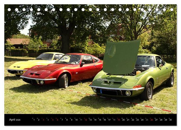 Produktbild: Opel GT Der Kalender (Tischkalender 2026 DIN A5 quer), CALVENDO Monatskalender