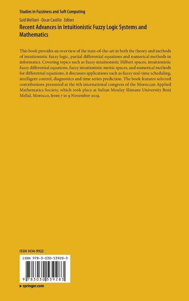 Produktbild: Recent Advances in Intuitionistic Fuzzy Logic Systems and Mathematics