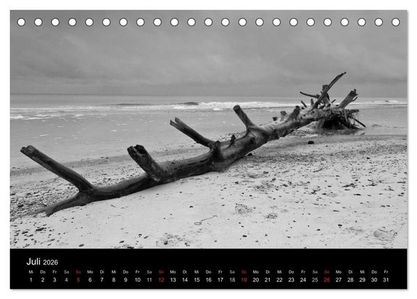Produktbild: Strandspaziergang an der Ostsee (Tischkalender 2026 DIN A5 quer), CALVENDO Monatskalender
