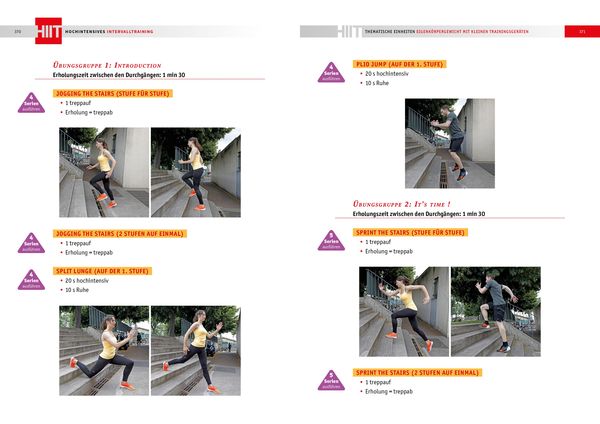 Produktbild: Die besten HIIT Workouts. 100 &Uuml;bungen und Programme f&uuml;r hochintensives Intervalltraining.