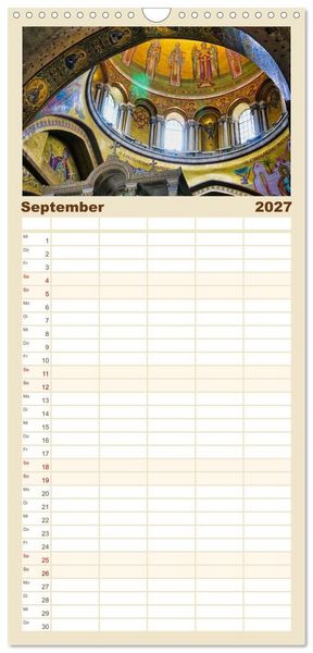 Produktbild: Familienplaner 2027 - Grabeskirche in Jerusalem mit 5 Spalten (Wandkalender, 21 x 45 cm) CALVENDO