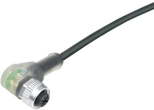 Weidmüller 1093130300 Sensor-/Aktor-Steckverbinder, Konfektioniert M12 Stecker Gerade Buchse Gewinkelt 3.00m Polzahl 4 1st