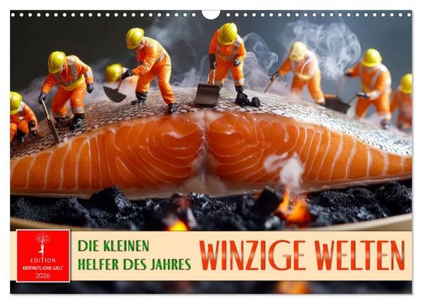 Produktbild: Winzige Welten - die kleinen Helfer des Jahres (Wandkalender 2026 DIN A3 quer), CALVENDO Monatskalender
