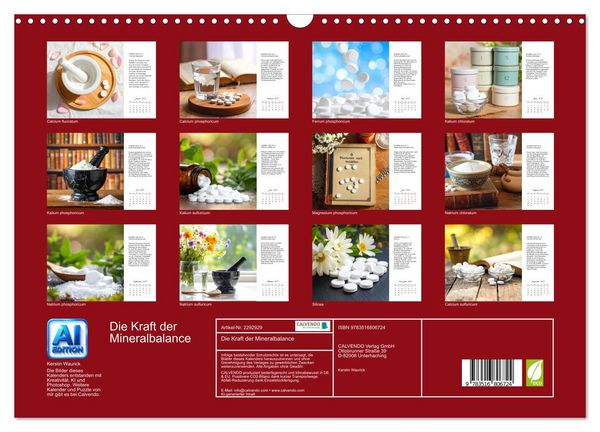 Produktbild: Die Kraft der Mineralbalance (Wandkalender 2027 DIN A3 quer), CALVENDO Monatskalender