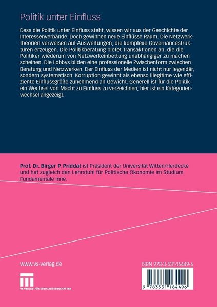Produktbild: Politik unter Einfluss