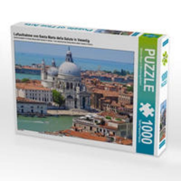 CALVENDO Puzzle Luftaufnahme von Santa Maria della Salute in Venedig | 1000 Teile Lege-Größe 64x48cm Foto-Puzzle für glückliche Stunden