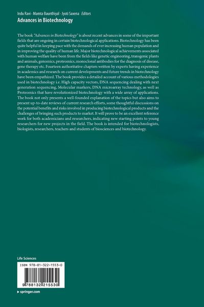 Produktbild: Advances in Biotechnology