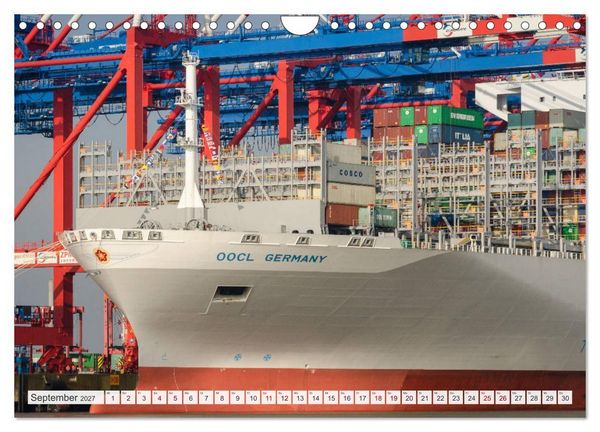 Produktbild: JadeWeserPort Wilhelmshaven &ndash; Maritime Perspektiven am Containerhafen (Wandkalender 2027 DIN A4 quer), CALVENDO Monatskalender