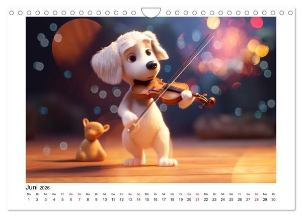 Produktbild: CatDogBand (Wandkalender 2026 DIN A4 quer), CALVENDO Monatskalender