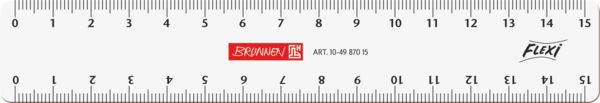 Produktbild: Brunnen Lineal 15cm Flexi glasklar