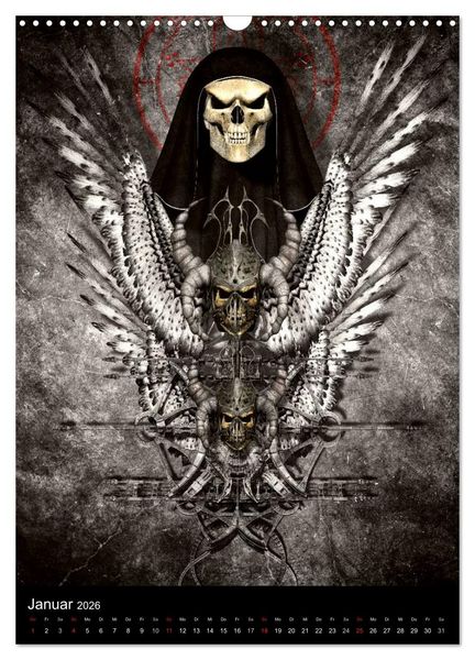 Produktbild: S.O.D. - Skulls Of Death Vol. I - Totenkopf Artworks (Wandkalender 2026 DIN A3 hoch), CALVENDO Monatskalender