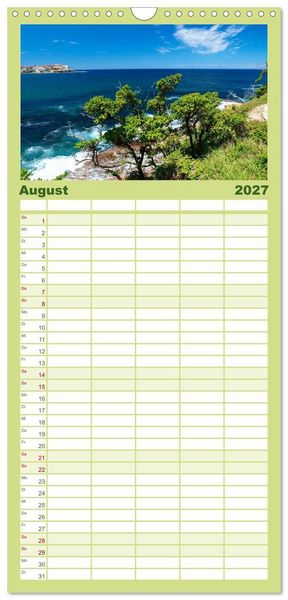 Produktbild: Familienplaner 2027 - Sonne, Strand & Meer mit 5 Spalten (Wandkalender, 21 x 45 cm) CALVENDO