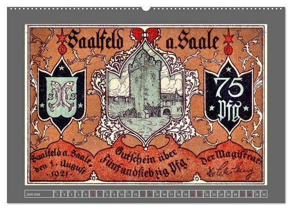 Produktbild: Gru&szlig; aus Saalfeld an der Saale (hochwertiger Premium Wandkalender 2026 DIN A2 quer), Kunstdruck in Hochglanz