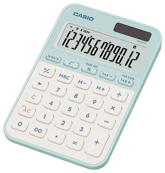 Produktbild: Casio Tischrechner Hellgr&uuml;n Display (Stellen): 12 (L x B x H) 154.5 x 101 x 18 mm