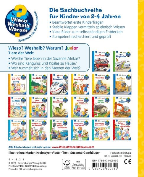 Produktbild: Wieso? Weshalb? Warum? junior, Band 73 - Tiere der Welt