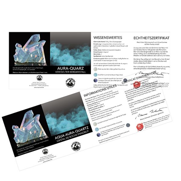 Produktbild: Spitze poliert Aqua Aura klein 20-40gr in Pouch