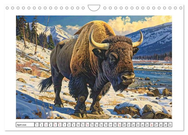 Produktbild: Eiszeitliche Tierwelt (Wandkalender 2026 DIN A4 quer), CALVENDO Monatskalender