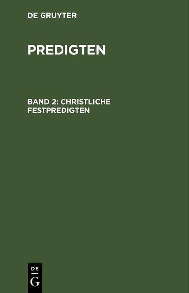 Produktbild: Christliche Festpredigten