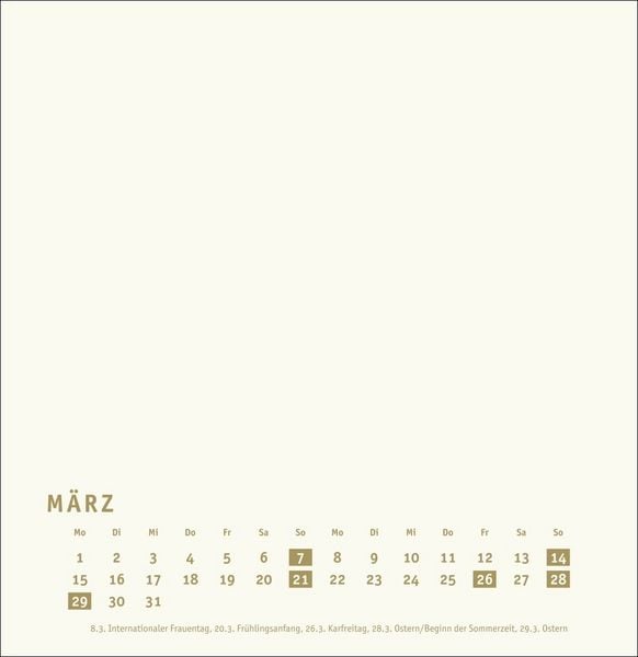 Produktbild: Premium-Bastelkalender gold gro&szlig; 2027