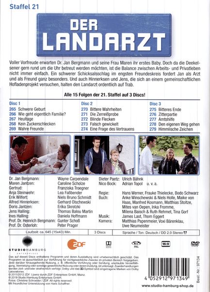 Produktbild: Der Landarzt - Staffel 21 [3 DVDs]
