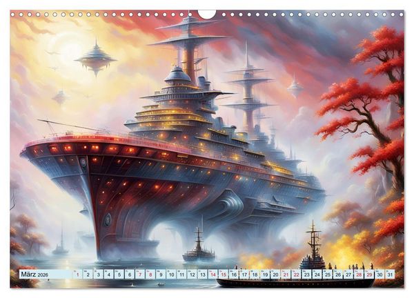 Produktbild: Futuristische Giganten Eine Welt von Morgen (Wandkalender 2026 DIN A3 quer), CALVENDO Monatskalender