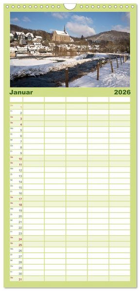 Produktbild: Familienplaner 2026 - Heimat Entdecken: Bergisches Land mit 5 Spalten (Wandkalender, 21 x 45 cm) CALVENDO