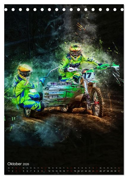 Produktbild: Motocross Seitenwagen - einfach cool (Tischkalender 2026 DIN A5 hoch), CALVENDO Monatskalender