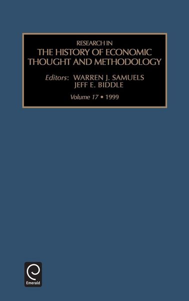 Produktbild: Research in the History of Economic Thought and Methodology