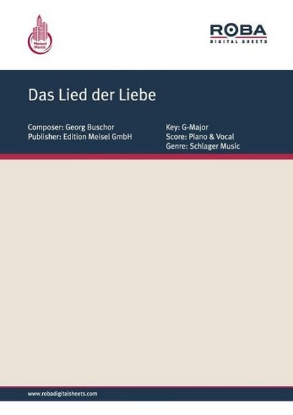 Produktbild: Das Lied der Liebe