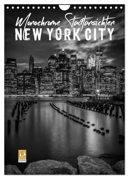 Produktbild: NEW YORK CITY Monochrome Stadtansichten (Wandkalender 2026 DIN A4 hoch), CALVENDO Monatskalender