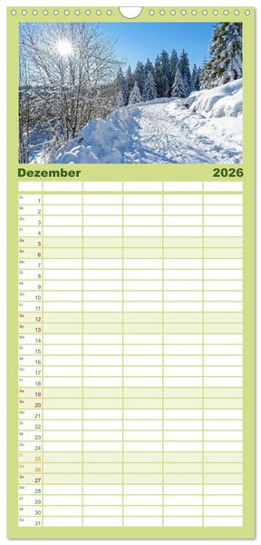 Produktbild: Familienplaner 2026 - Der Harz und sein Vorland mit 5 Spalten (Wandkalender, 21 x 45 cm) CALVENDO