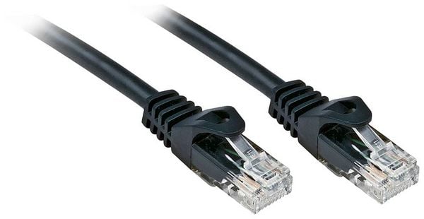 Produktbild: LINDY 48193 RJ45 Patchkabel CAT 6 U/UTP 2.00m Schwarz 1St.