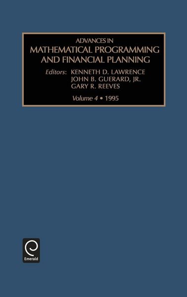 Produktbild: Advances in Mathematical Programming and financial planning