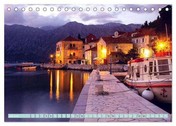 Produktbild: Perast in Montenegro - Romantisches St&auml;dtchen in faszinierender Landschaft (Tischkalender 2026 DIN A5 quer), CALVENDO Monatskalender