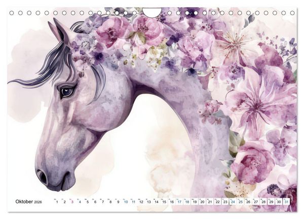 Produktbild: Hufspuren im Bl&uuml;tenmeer (Wandkalender 2026 DIN A4 quer), CALVENDO Monatskalender