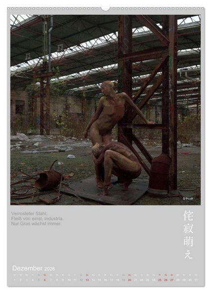 Produktbild: wabi sabi moe - hinrei&szlig;end vergammelt erotisch - Akt/Bodypainting (Wandkalender 2026 DIN A2 hoch), CALVENDO Monatskalender