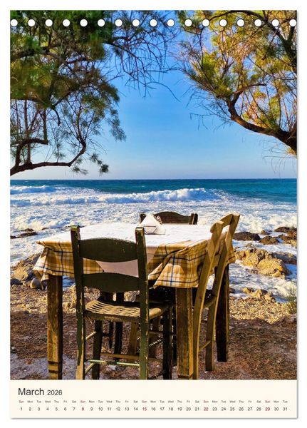 Produktbild: A feast for the eyes - Crete (Desk Calendar 2026 DIN A5 portrait), CALVENDO 12 Month DeskCalendar