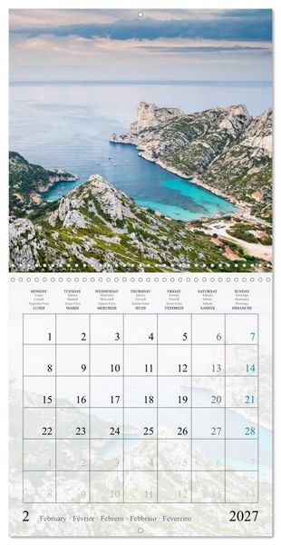 Produktbild: Calanques Coins de Paradis (Calendrier mural carr&eacute; 2027 30x30 cm) Calendrier double avec une page pour vos prises de notes