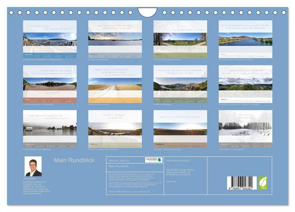 Produktbild: Main Rundblick (Wandkalender 2026 DIN A4 quer), CALVENDO Monatskalender