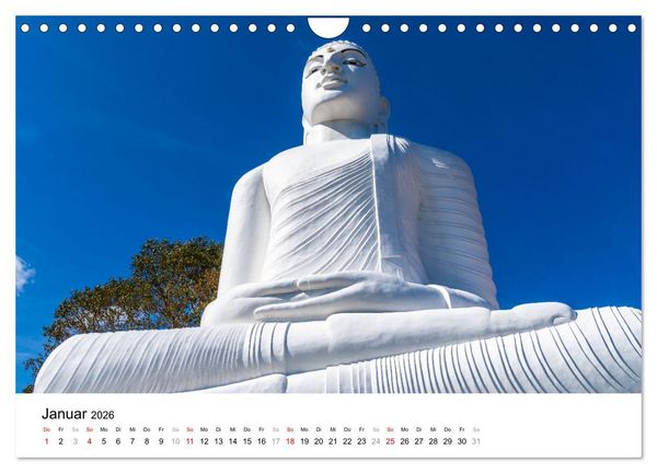 Produktbild: Urlaub in Sri Lanka - Reise durch Asien, Kultur und Natur (Wandkalender 2026 DIN A4 quer), CALVENDO Monatskalender