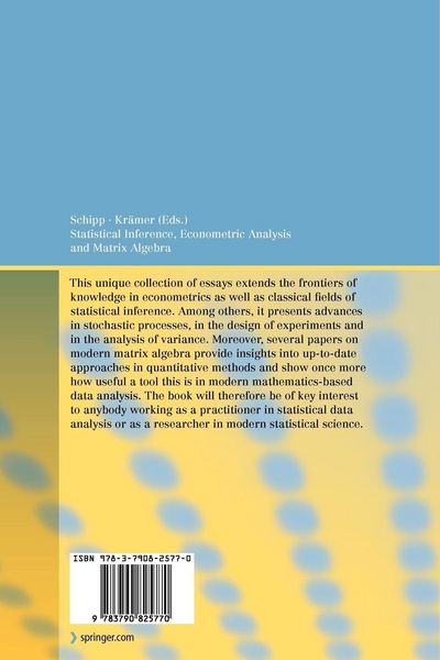 Produktbild: Statistical Inference, Econometric Analysis and Matrix Algebra