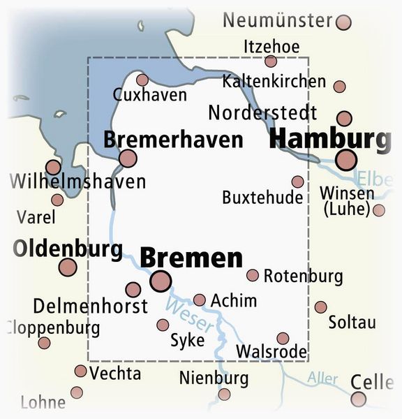 Produktbild: Publicpress Erlebnisf&uuml;hrer Ferienland zwischen Elbe und Weser 1:160.000