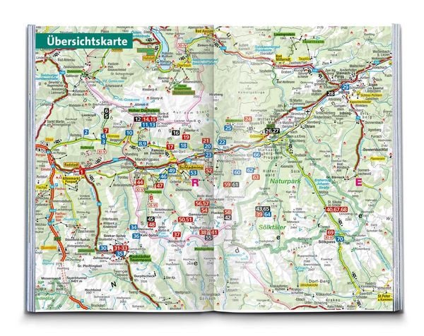 Produktbild: KOMPASS Wanderf&uuml;hrer Dachstein-Tauern Ost, 70 Touren mit Extra-Tourenkarte