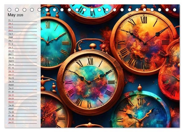 Produktbild: The abstract world of timepiece (Desk Calendar 2026 DIN A5 landscape), CALVENDO 12 Month DeskCalendar