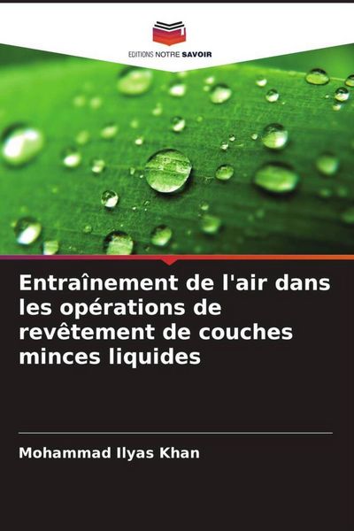 Produktbild: Entra&icirc;nement de l'air dans les op&eacute;rations de rev&ecirc;tement de couches minces liquides