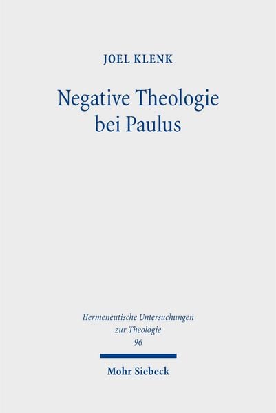 Produktbild: Negative Theologie bei Paulus