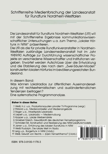 Produktbild: Lokalradio und Rechtsextremismus