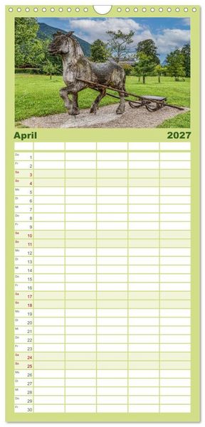 Produktbild: Familienplaner 2027 - Magischer Tegernsee mit 5 Spalten (Wandkalender, 21 x 45 cm) CALVENDO