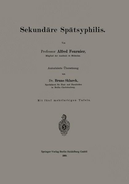 Produktbild: Sekund&auml;re Sp&auml;tsyphilis
